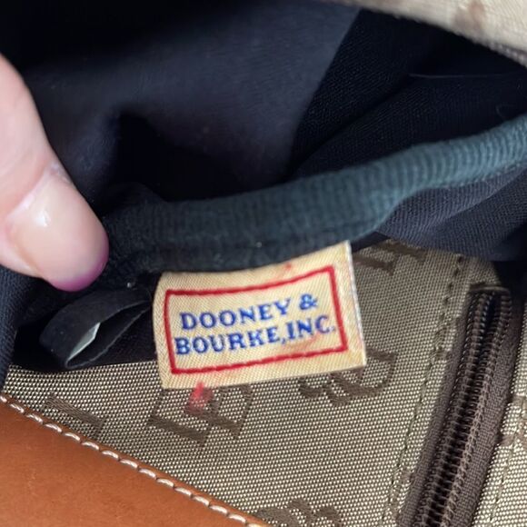 Dooney & Bourke Vintage Canvas and Leather Shoulder Bag - Picture 12 of 15